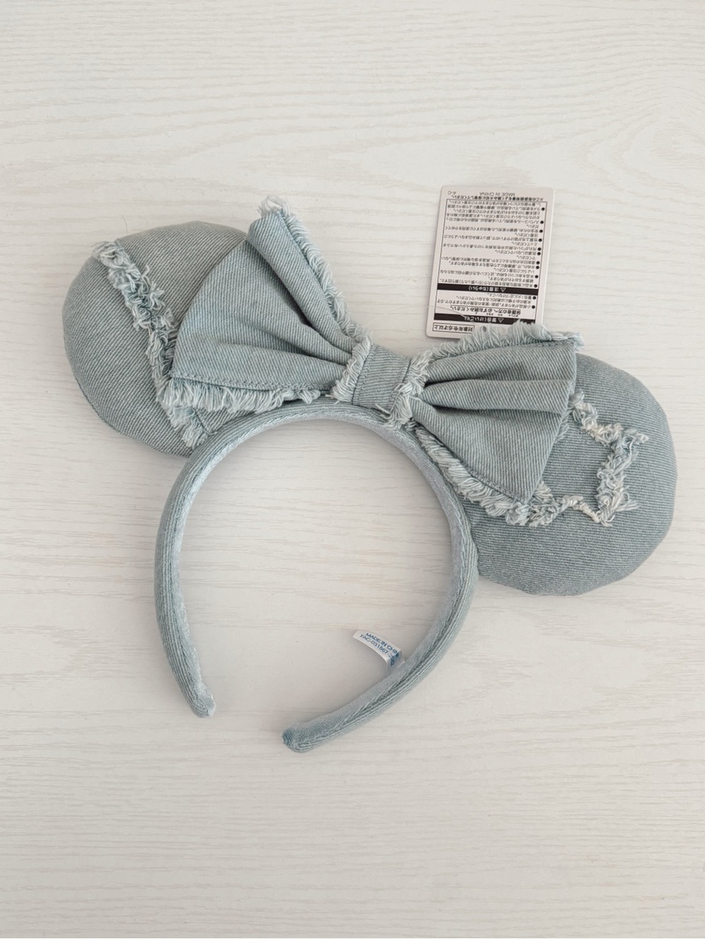 Tokyo Disney light “denim” Mickey headband ears